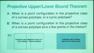 Towards a projective Upper/Lower bound theorem