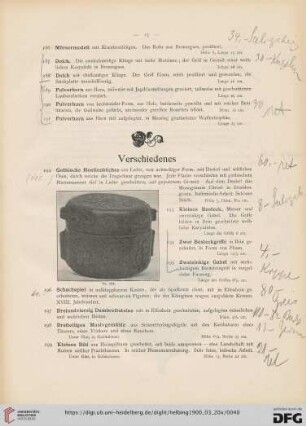 Verschiedenes (Nr. 192-201)