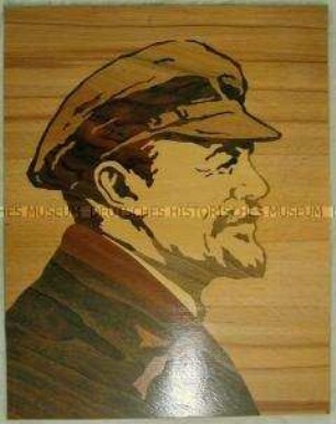 Wandbild mit Porträt von Wladimir Iljitsch Lenin