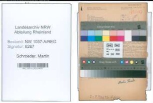 Entnazifizierung Martin Schroeder , geb. 00.00.0000 (Zugschaffner)