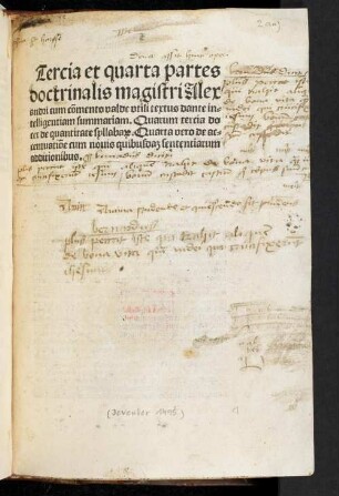 Doctrinale (P. 3.4) : Mit Commentum valde utile