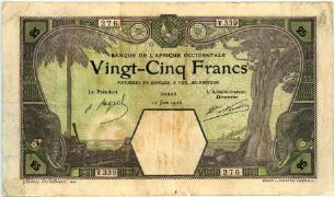 Geldschein, 25 Francs, 10.6.1926