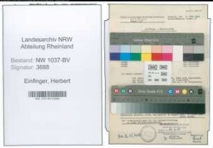 Entnazifizierung Herbert Einfinger , geb. 18.02.1907 (Angestellter)