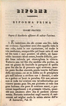 Esercizi spirituali : Divisi in tre parti con un compendio della vita dell'autore, 2. Riforme. - 208 S.