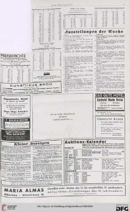 Nr. 10 (6. März 1938), S. 3: Preisberichte