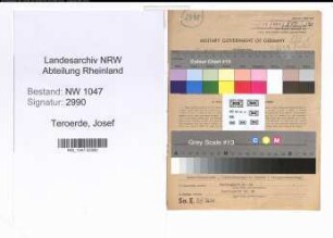 Entnazifizierung Josef Teroerde , geb. 06.07.1895 (Landwirt)