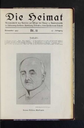 November 1927 Nr. 11 37. Jahrgang