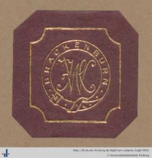 Exlibris (Aus: UB Freiburg, RA 2018/46).