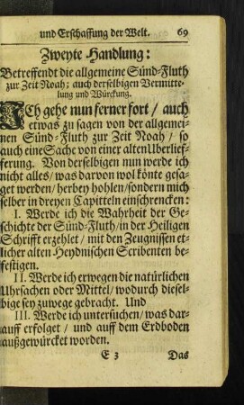Zweyte Handlung: Betreffendt die allgemeine Sünd-Fluth zur ...
