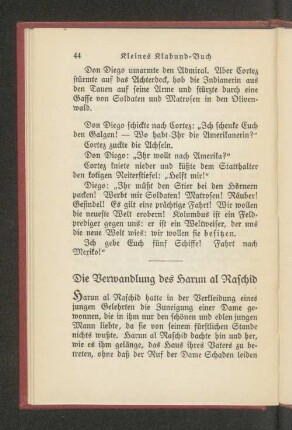 Die Verwandlung des Harun al Raschid