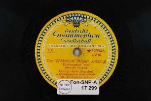 Der Wildschütz : Fünftausend Taler (Arie des Baculus) / (Albert Lortzing)