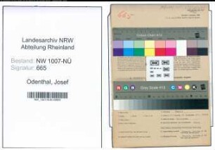 Entnazifizierung Josef Odenthal , geb. 08.05.1905 (Stellmachermeister)
