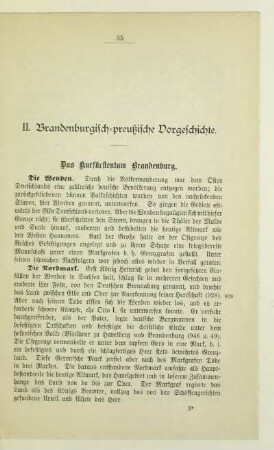 II. Brandenburgisch-preußische Vorgeschichte