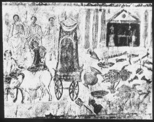[Dura Europos, Synagoge, Westwand, Darstellung: Bundeslade]