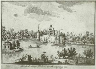 Moritzburg: Ansicht des neuen Pavillons (Hafen mit Fasanerie)