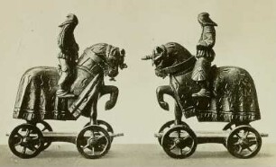 Spielzeug: Mittelalterliches Spielzeug. Turnierritter, Bronze 1500