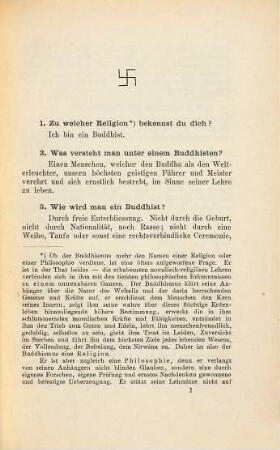 Buddhistischer Katechismus zur Einführung in die Lehre des Buddha Gótamo