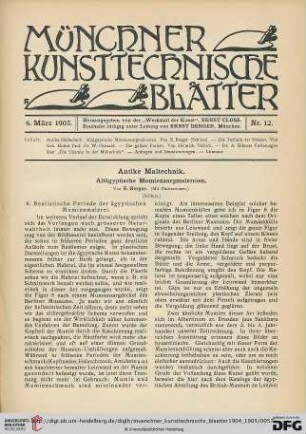 1: Antike Maltechnik [3] : altägyptische Mumiensargmalereien