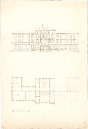 Bühlmann, Josef; Knaben-Schul-Haus - Grundriss, Ansicht