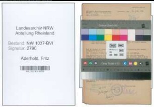 Entnazifizierung Fritz Aderhold , geb. 02.10.1895 (Bauunternehmer)