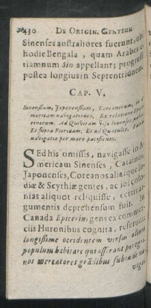 Cap. V. Sinensium, Iaponensium, Coreanorum, in Americam navigationes ...