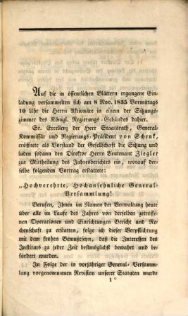 Die General-Versammlung der Gesellschaft zur Beförderung der Seidenzucht in Bayern. 1835