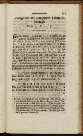 Evangelium am neunzehnten Trinitatissonntage. Matth. 9, V. 1-9