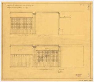 Warenhaus Wertheim, Leipziger Straße, Berlin 2. Bauabschnitt, Erweiterungsbau Voßstraße: Wandansichten im Erfrischungsraum, 1:25