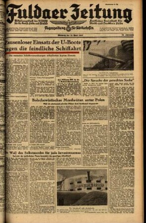 Ausgabe vom Mittwoch, den 14. April 1943.