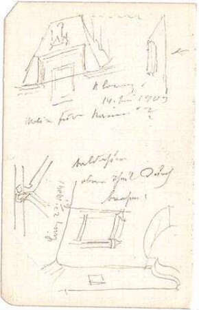 Hauberrisser, Georg von; u. a. Deutschland; Italien; Österreich; Skizzen - Details