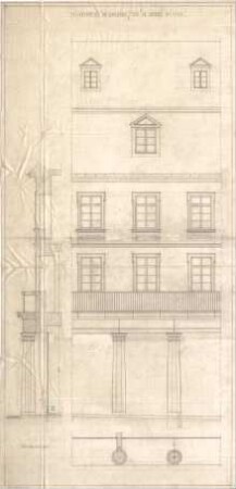 Fischer, Theodor; Bamberg; Warenhaus Tietz, Erweiterung - Fassade (Teilansicht, Schnitt)