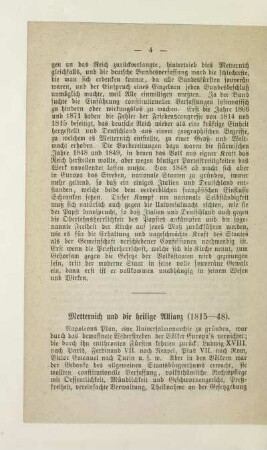 Metternich und die heilige Allianz (1815-48)