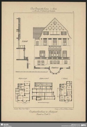 Einfamilienhaus in Stuttgart [Grundriss, Aufriss]
