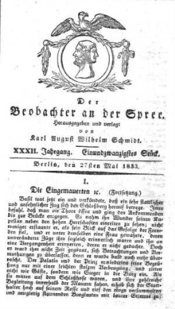 21. Stueck, 27. Mai 1833