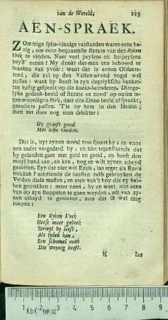 Aen-Spraek.