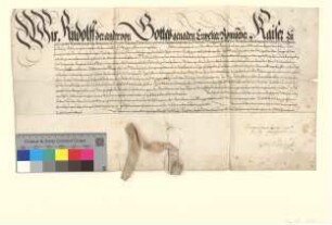 Assekuration Kaiser Rudolfs II. wegen der bewilligten Hilfs- und Steuergelder.