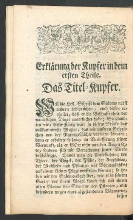 Erklaerung der Kupfer in dem ersten Theile.