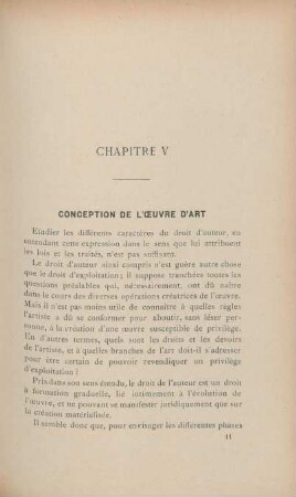 Chapitre V. Conception de l'oeuvre d'art