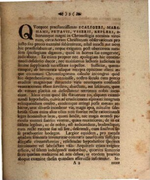 Observationes chronologicae circa computum aerae christianae