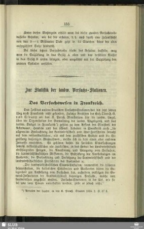 Zur Statistik der landw. Versuchs-Stationen