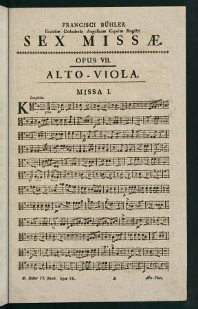 1-40, Sex Missae. Opus VII. Alto-Viola.