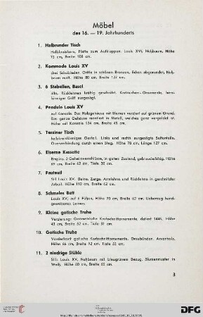 Möbel (Nr. 1-59)