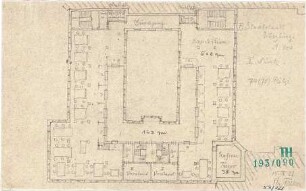 Fischer, Theodor; Würzburg, Münsterplatz; Sparkasse - Grundriss 1. OG