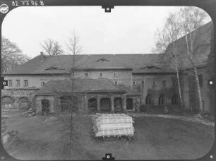 Zittau, Klosterstraße 3. Ehem. Franziskanerkloster. Ostflügel (Umbau 1884, 1936, Städtische Museen). Hoffront