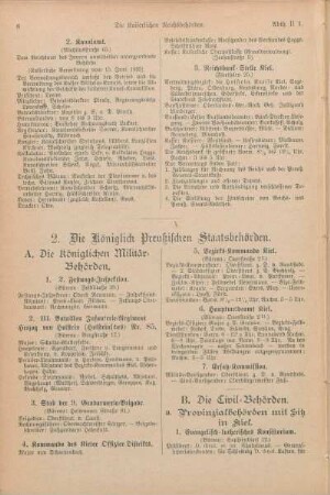 2. Die königlich Preußischen Staatsbehörden.