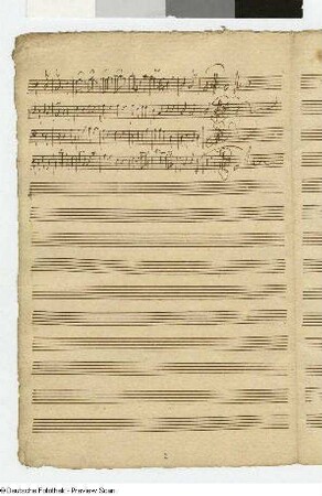 Schluß der Bourrée, Seite 2 der Partitur