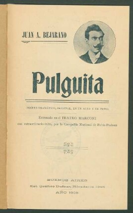 Pulguita : boceto dramático, original, en un acto y en prosa