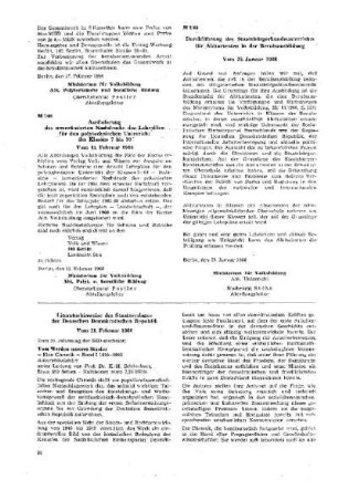 Durchführung des Staatsbürgerkundeunterrichts für Abiturienten in der Berufsausbildung : 8/66 vom 25. Januar 1966 ; [Mitteilungen]