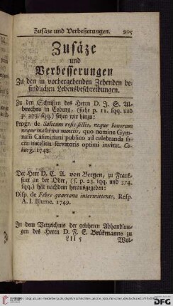 Zusaeze und Verbesserungen
