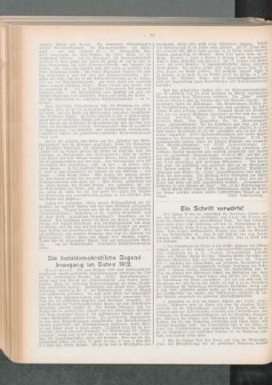 ¬Die¬ sozialdemokratische Jugendbewegung im Jahre 1912